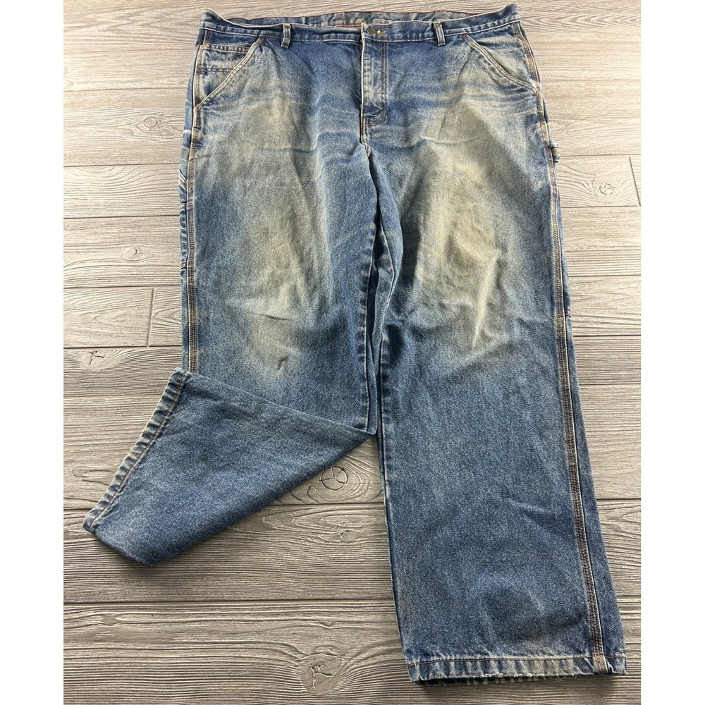Vintage Craftsman Carpenter Jeans Mens 44X30 Medium Wash Y2K Utility Denim